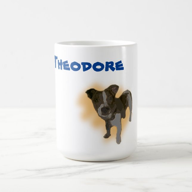 Theodore Namn With Jack Russell, kaffe Mugg (Center)