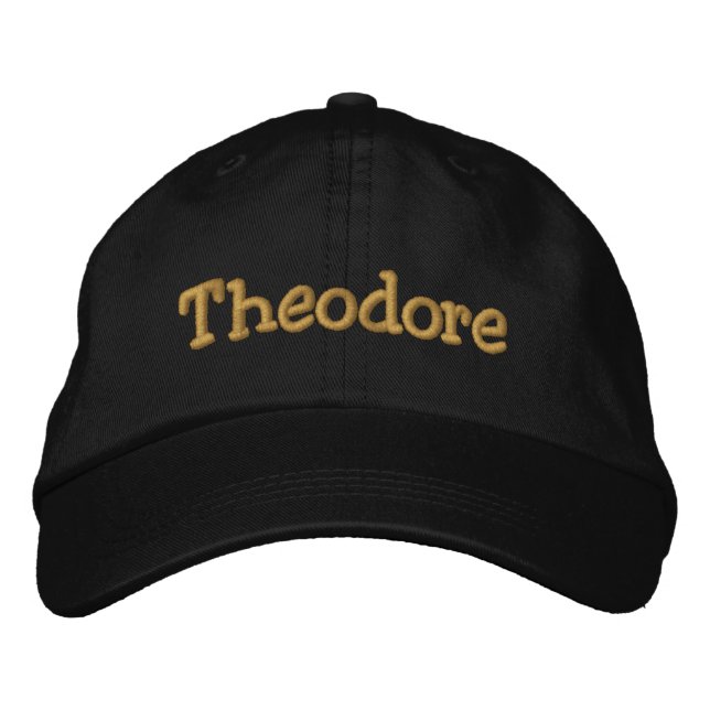 Theodore Personlig Baseball Cap / Hat Broderad Keps (Framsida)