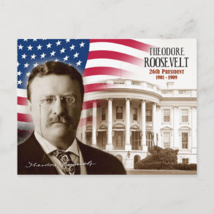Theodore Roosevelt - 26:e president i USA Vykort