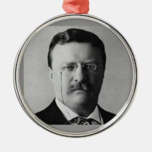 Theodore Roosevelt 26:e president Julgransprydnad Metall
