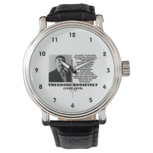Theodore Roosevelt avfalls förstör naturresurser Armbandsur