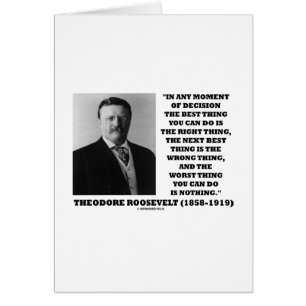 Theodore Roosevelt-beslutets Höger Fel Sak Hälsningskort