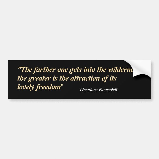 Theodore Roosevelt-citat Bildekal (Framsidan)