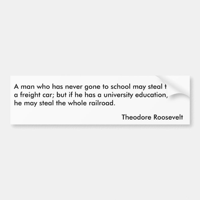 Theodore Roosevelt citationstecken 1 Bildekal (Framsidan)