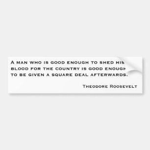 Theodore Roosevelt citationstecken 2 Bildekal