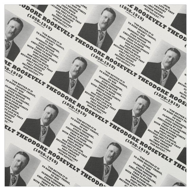 Theodore Roosevelt Dare Mipotty Sak Advice Quote Tyg (Provkarta)