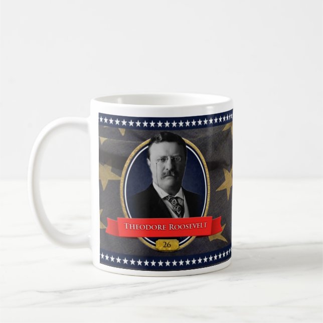 Theodore Roosevelt historisk mugg (Vänster)