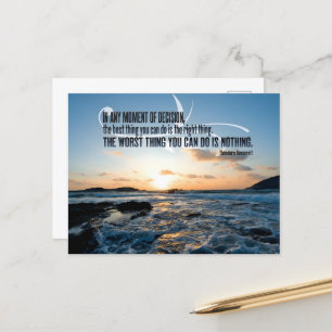 Theodore Roosevelt inspirational Quote "Decision" Vykort