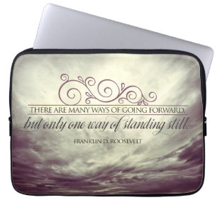 Theodore Roosevelt Inspirational Quote "Stående" Laptop Fodral