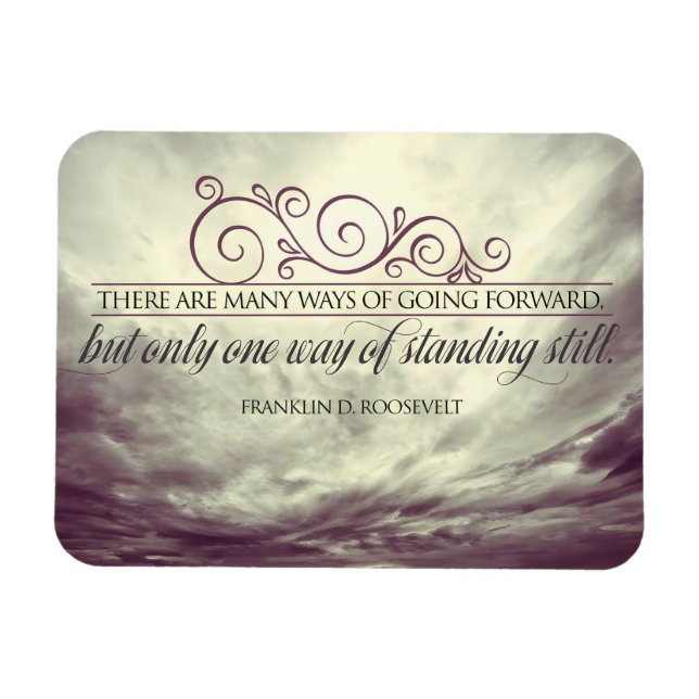 Theodore Roosevelt Inspirational Quote "Stående" Magnet (Horisontell)