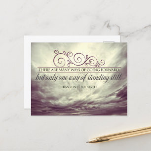 Theodore Roosevelt Inspirational Quote "Stående" Vykort