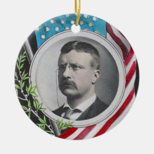 Theodore Roosevelt Julgransprydnad Keramik