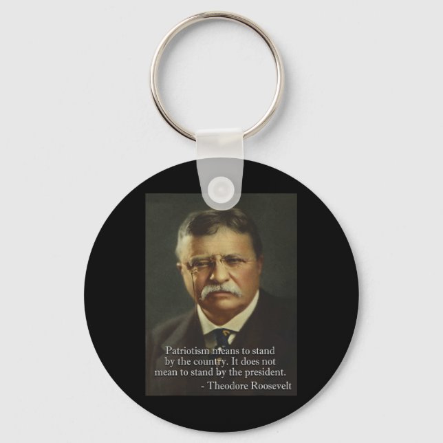 Theodore Roosevelt Meme Anti Trump Tee Nyckelring (Framsida)