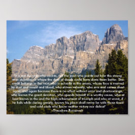 Theodore Roosevelt Motivational Quote Poster