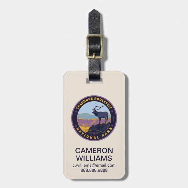 Theodore Roosevelt National Park Bagagebricka (Vertikal Framsida)