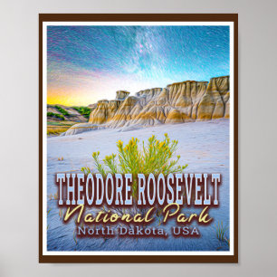 THEODORE ROOSEVELT NATIONAL PARK - NORTH DAKOTA US POSTER