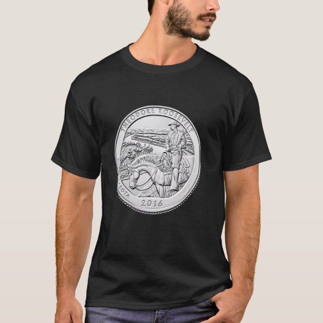 Theodore Roosevelt National Park Quarter T Shirt (Framsida)
