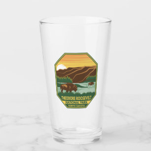 Theodore Roosevelt nationalpark Bison Retro Glaskopp