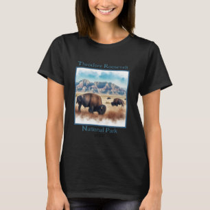 Theodore Roosevelt nationalpark Bison Souvenir T Shirt