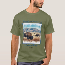 Theodore Roosevelt nationalpark Bison Souvenir T Shirt