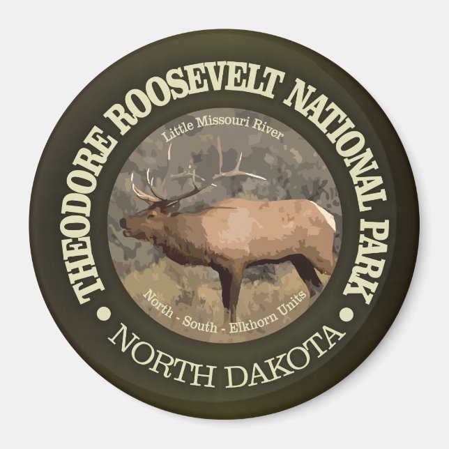 Theodore Roosevelt nationalpark (elk) Magnet (Framsidan)