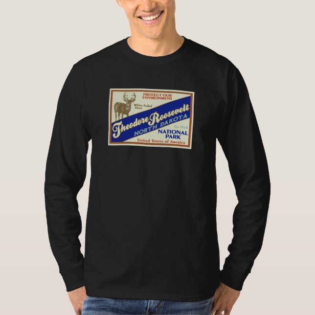 Theodore Roosevelt nationalpark (Hjort) T Shirt (Framsida)