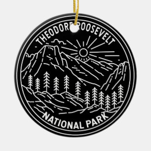 Theodore Roosevelt nationalpark Monoline Julgransprydnad Keramik