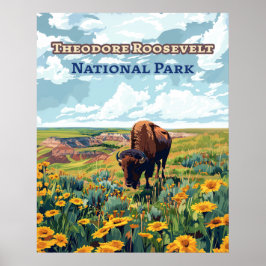 Theodore Roosevelt nationalpark North Dakota Poster
