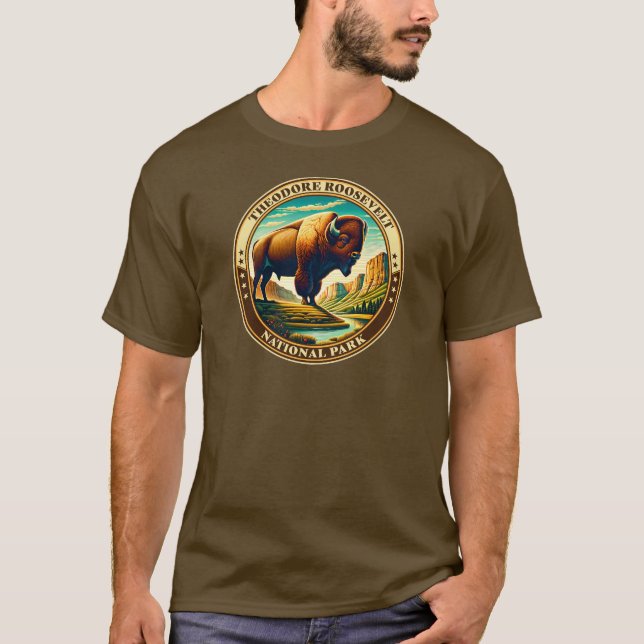 Theodore Roosevelt nationalpark North Dakota T Shirt (Framsida)