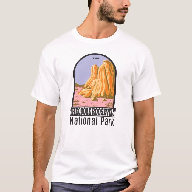 Theodore Roosevelt nationalpark North Dakota T Shirt (Framsida)