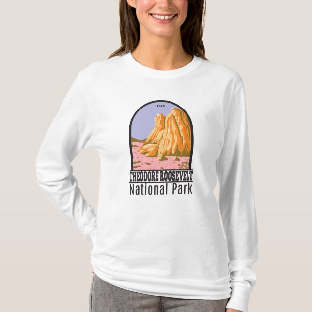 Theodore Roosevelt nationalpark North Dakota T Shirt (Framsida)