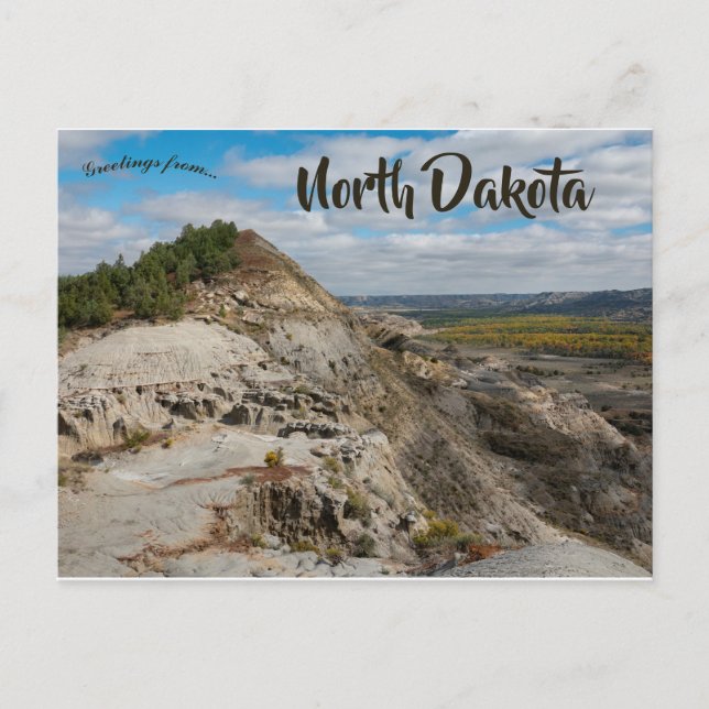 Theodore Roosevelt nationalpark North Dakota Vykort (Framsida)