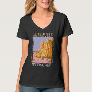 Theodore Roosevelt nationalpark Retro Distress T Shirt