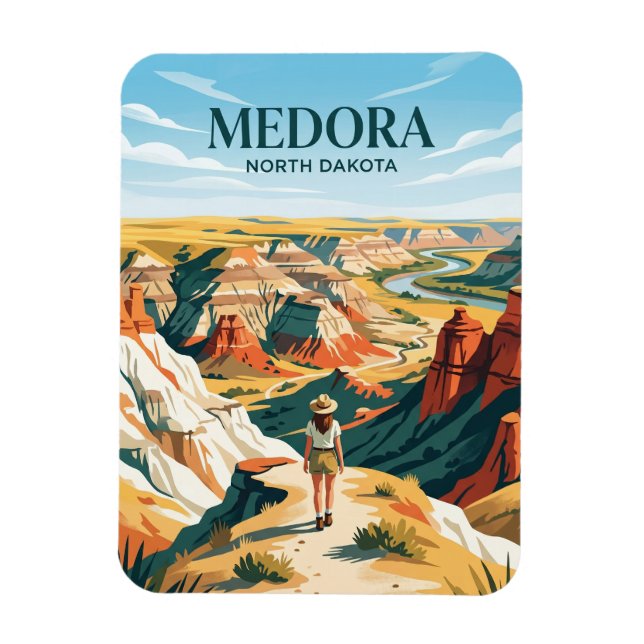 Theodore Roosevelt nationalpark USA Magnet (Vertikal)