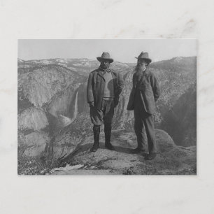 Theodore Roosevelt och John Muir på Glacier Point Vykort
