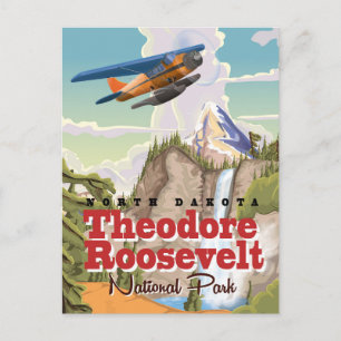 Theodore Roosevelt Park vintage resor poster Vykort