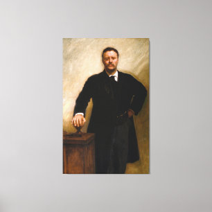 THEODORE ROOSEVELT porträtt av den John sångaren Canvastryck