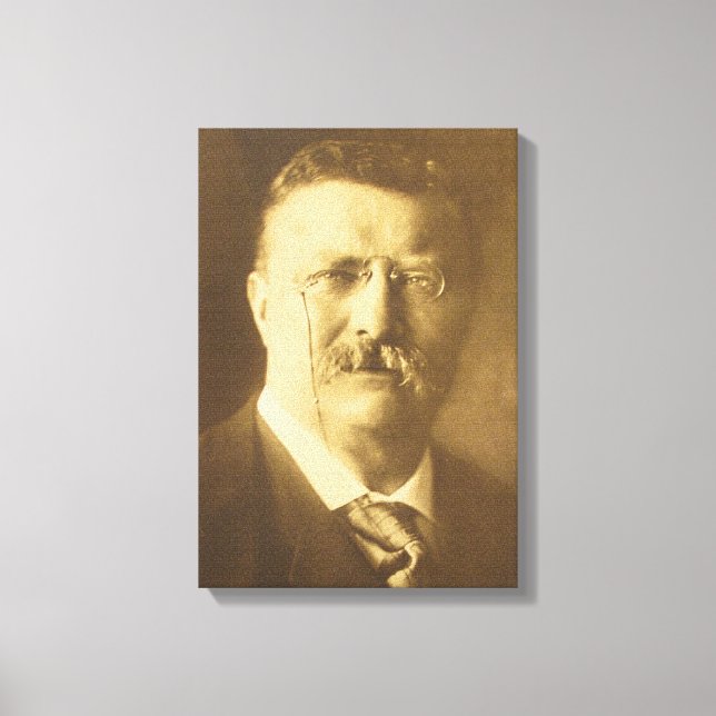 THEODORE ROOSEVELT Porträtt av Edward S. Curtis Canvastryck (Framsida)