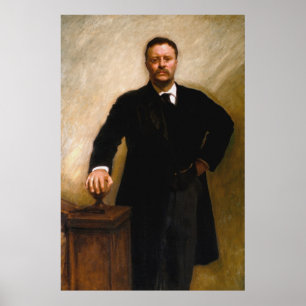 THEODORE ROOSEVELT Porträtt av John Singer Sargent Poster