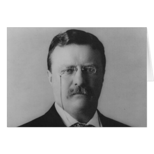 Theodore Roosevelt Porträtt Hälsningskort (Framsidan Horizontal)