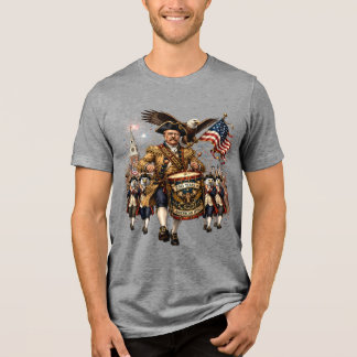 Theodore Roosevelt Revolutionärtrumslagare 4 juli T Shirt