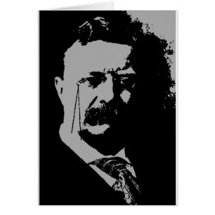 Theodore Roosevelt silhouette Hälsningskort
