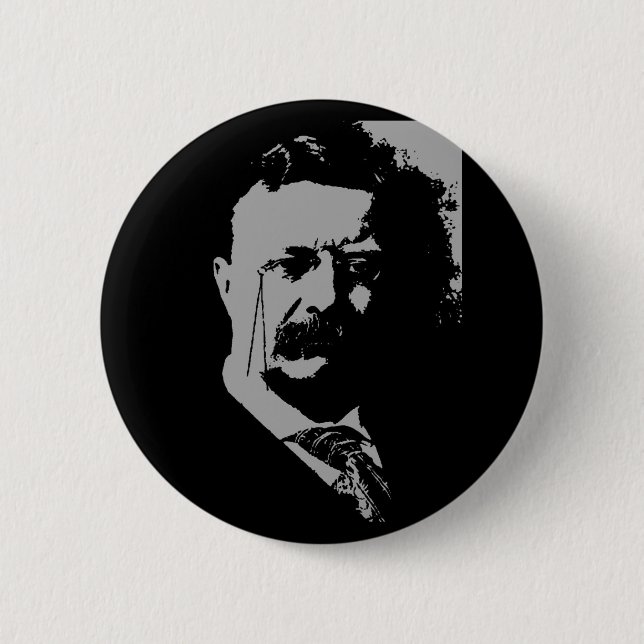 Theodore Roosevelt silhouette Knapp (Framsida)