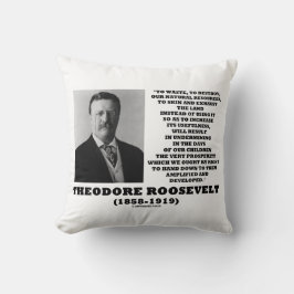 Theodore Roosevelt Slösar naturresurser som förstö Kudde