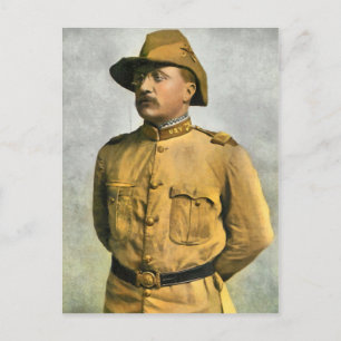 THEODORE ROOSEVELT SOM EN GROV RYTTARE VYKORT