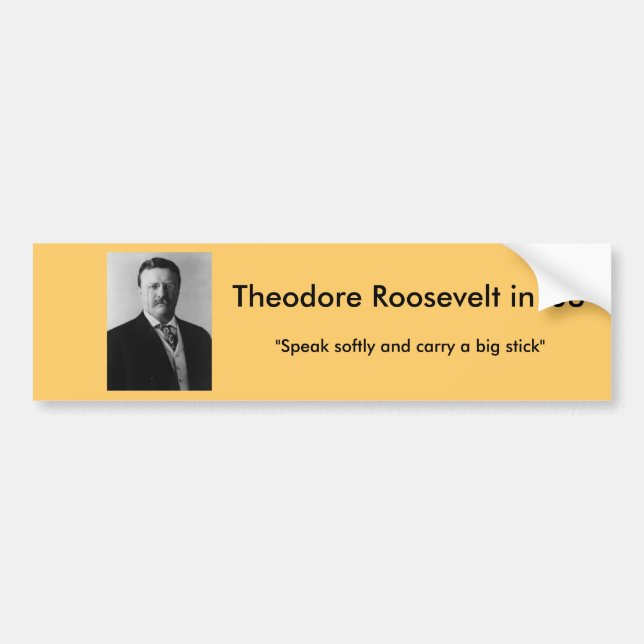 Theodore Roosevelt som president Bildekal (Framsidan)