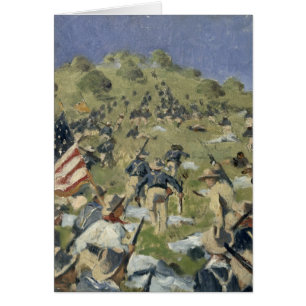 Theodore Roosevelt som tar den Sanktt Juanen Hälsningskort