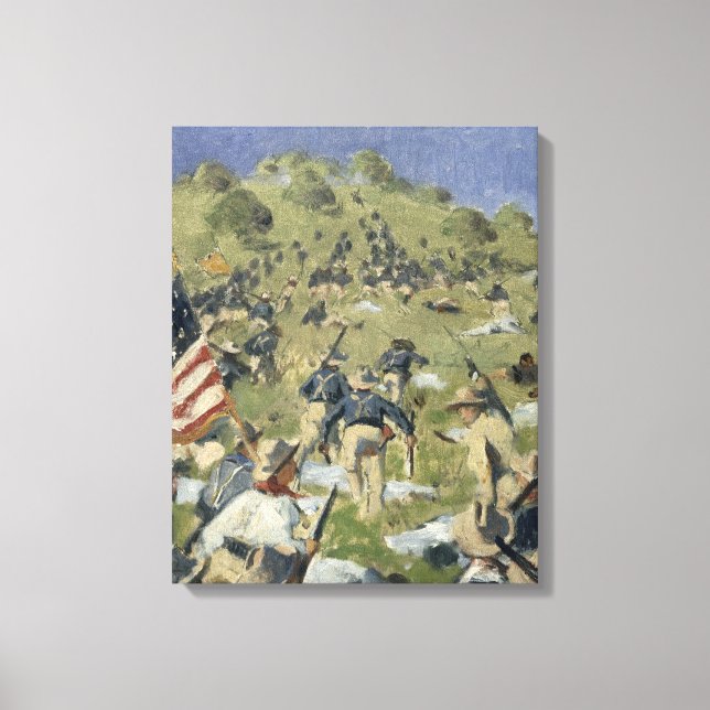 Theodore Roosevelt som tog Saint Juan Canvastryck (Framsida)
