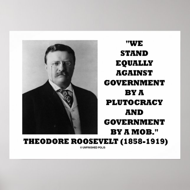 Theodore Roosevelt stand Government Plutoacy Mobst Poster (Framsidan)
