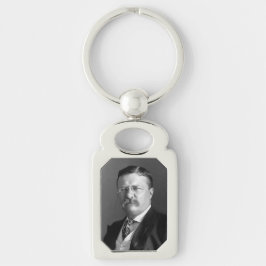 Theodore Roosevelt Teddy President Republican Rektangulärt Silverfärgad Nyckelring